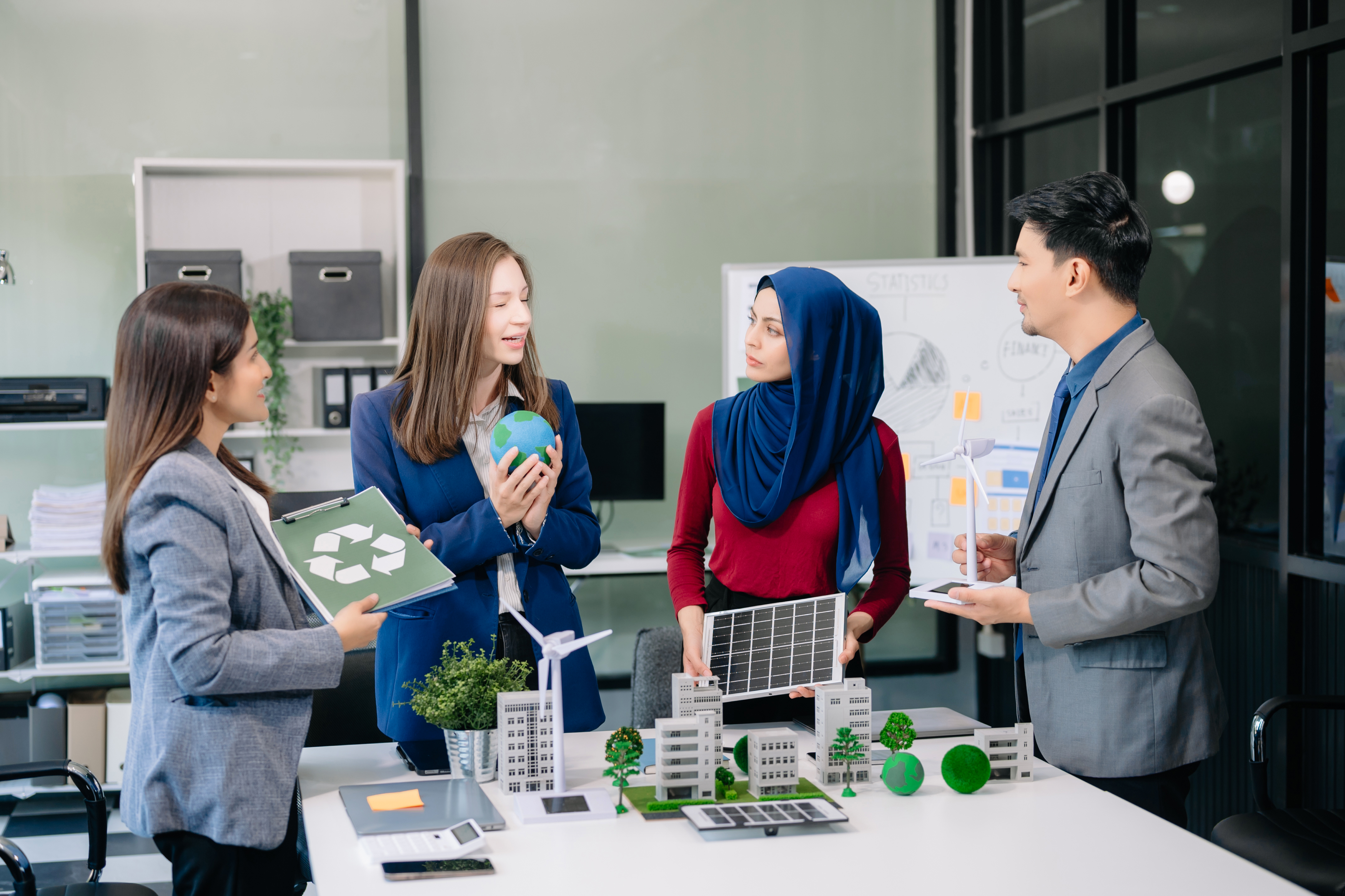 Team planning ESG strategy